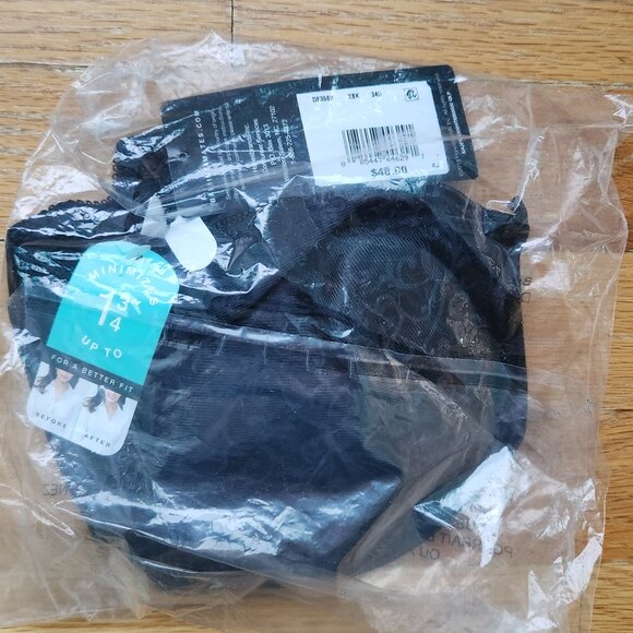 Bali Other - NWT Bali Satin Tracings Minimizer Underwire Bra DF3562 Black 34D